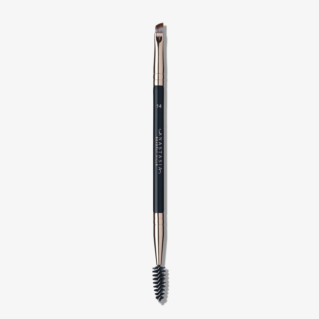 Anastasia Beverly Hills Brush 14 - Duo Brow/Eye Liner Angled Cut/Spooley